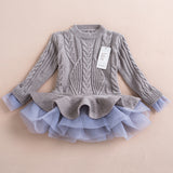 Pullover Knitted Sweater Girls Dress