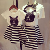 Mother And Daughter Shirt and Skirt Matching Outfit