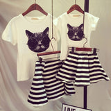 Mother And Daughter Shirt and Skirt Matching Outfit