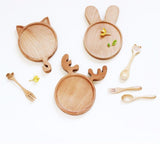 Animal Shape Wood Dinner Plate Tableware - Nordic Decor