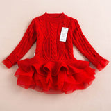 Pullover Knitted Sweater Girls Dress