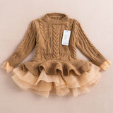 Pullover Knitted Sweater Girls Dress