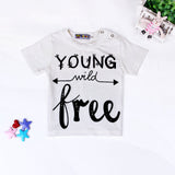 Young Wild and Free Print T-Shirt Girls