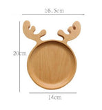 Animal Shape Wood Dinner Plate Tableware - Nordic Decor