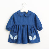 Polka Dots Fox Pocket Girls Dress