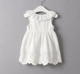 Back Bow White Dress Girls Dress