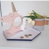 Wooden Piggy Bank Handmade - Nordic Nursery Decor