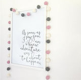 Wall Hanging Play Pom Pom Balls - Nordic Baby Nursery Decor