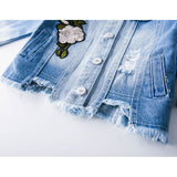 Embroidered Denim Jacket Girls