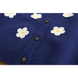 Floral  Buttons Cardigan Girls