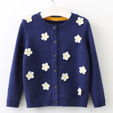 Floral  Buttons Cardigan Girls