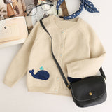 Whale Print Knitwear Sweater Girls