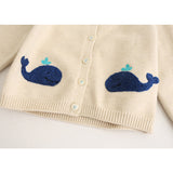 Whale Print Knitwear Sweater Girls