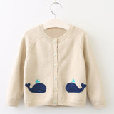 Whale Print Knitwear Sweater Girls