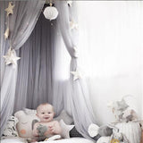 Baby Bed Canopy Curtain - Nordic Nursery Decor