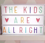 LED Cinema Light Box with Letters, Symbols and Numbers - Nordic Nursery Decor
