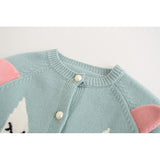 Fox Ears Knitted Sweater Cardigan Girls