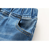 Denim Flowers Embroidery Girls Pants