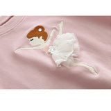 Warm 3D Ballet Girl Sweatshirt Girls
