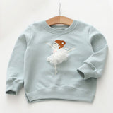 Warm 3D Ballet Girl Sweatshirt Girls