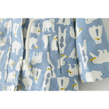 Polar Bear Print Hooded Raincoat