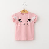 Girls Cartoon Kitten Clothes Set