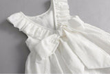 Back Bow White Dress Girls Dress