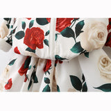Floral Coat + Rose Floral Skirt Girls Set