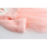 Winter Princess Tulle Sweater Zig Zag Collar Dress Girls