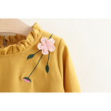 Floral Mustard Dress Girls