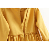 Floral Mustard Dress Girls