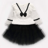 Lace Bow Shirt + Ball Skirt Girls Set