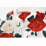 Floral Coat + Rose Floral Skirt Girls Set