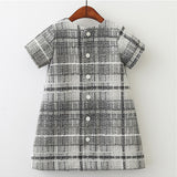 Autumn Plaid Pocket Dress Girls