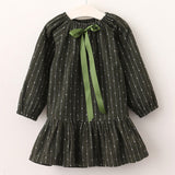 Red Dot Ribbon Dress Girls