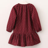 Red Dot Ribbon Dress Girls