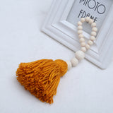 Handmade Wood Beads With Cute Pendants - Nursery Nordic Decor