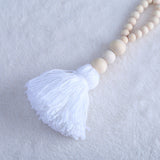 Handmade Wood Beads With Cute Pendants - Nursery Nordic Decor