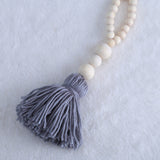 Handmade Wood Beads With Cute Pendants - Nursery Nordic Decor