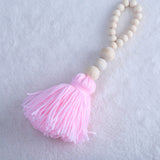 Handmade Wood Beads With Cute Pendants - Nursery Nordic Decor