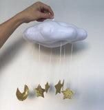 Crib Mobile Hanging Cloud And Star  - Nordic Nursery Decor