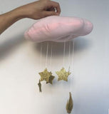 Crib Mobile Hanging Cloud And Star  - Nordic Nursery Decor